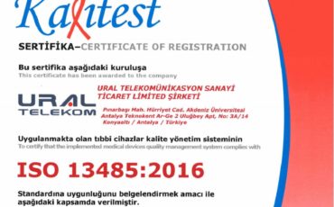 Kalite Sistemimiz ISO 13485 Belgesi ile Avrupa Standartlarına Uygunluğunu Kanıtladı